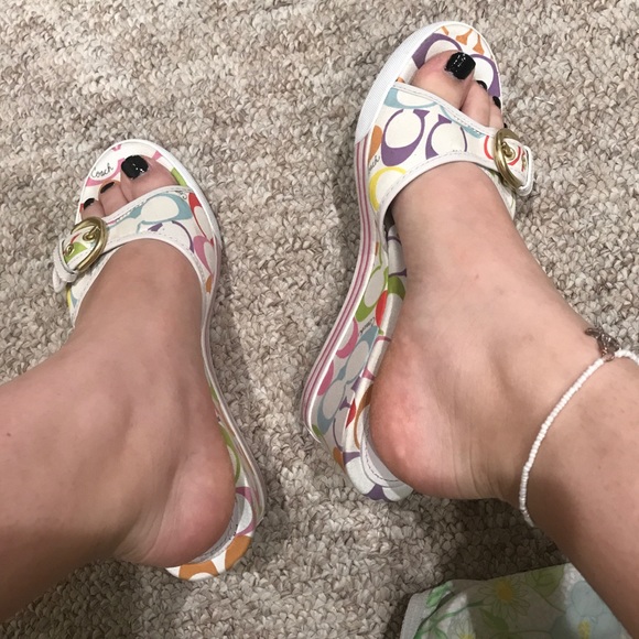 Coach Multicolor Wedges - Picture 2 of 4